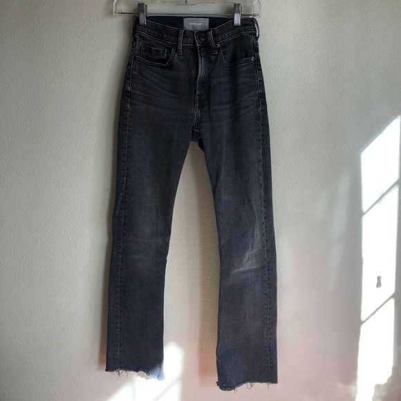 Everlane high waisted gray kick crop jeans - Picture 1 of 3